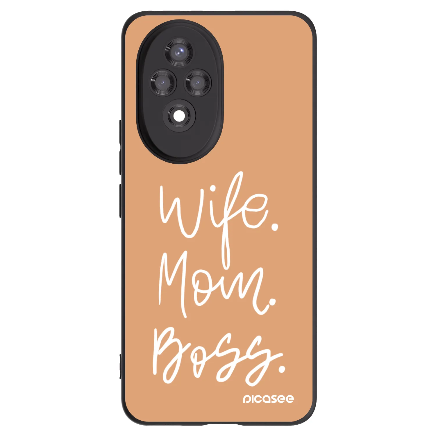Picasee Μαύρη θήκη σιλικόνης για Honor 200 5G - Boss Mama