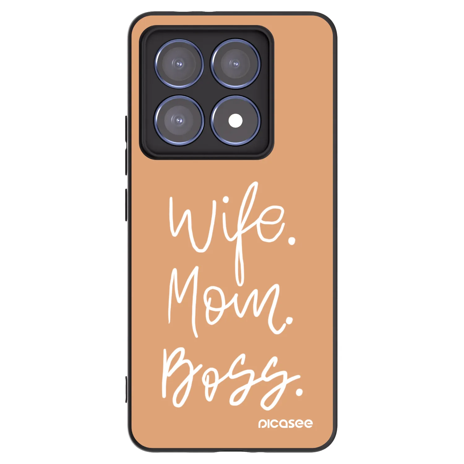 Picasee Μαύρη θήκη σιλικόνης για Xiaomi 14T Pro - Boss Mama