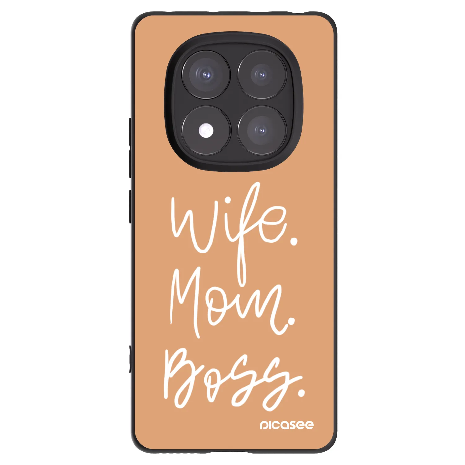 Picasee Μαύρη θήκη σιλικόνης για Xiaomi Redmi Note 14 Pro 5G - Boss Mama