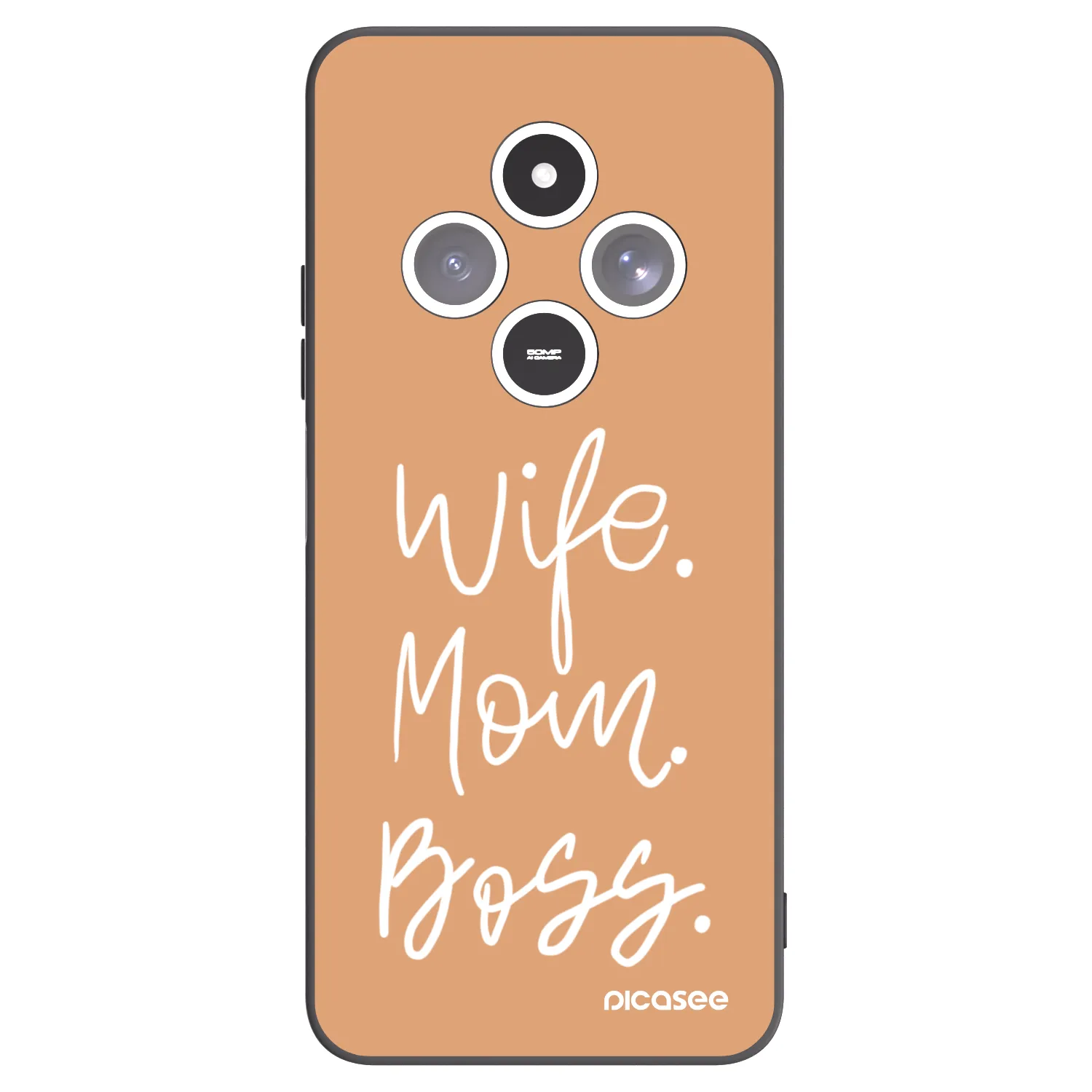 Picasee Μαύρη θήκη σιλικόνης για Xiaomi Redmi 14C - Boss Mama