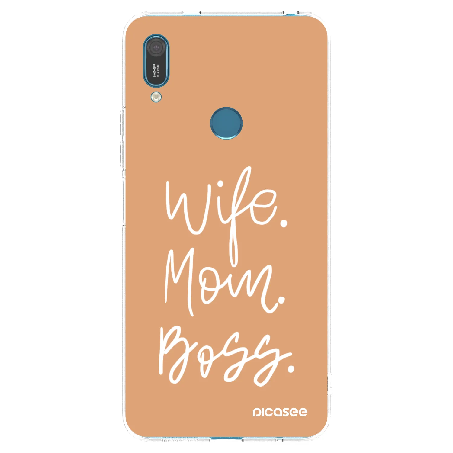 Picasee διαφανής θήκη σιλικόνης Huawei Y7 2019 - Boss Mama