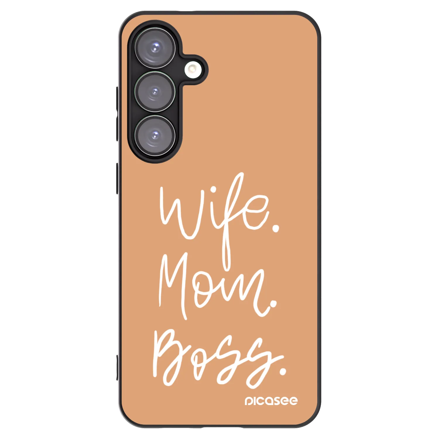 Picasee Μαύρη θήκη σιλικόνης για Samsung Galaxy S25+ 5G - Boss Mama