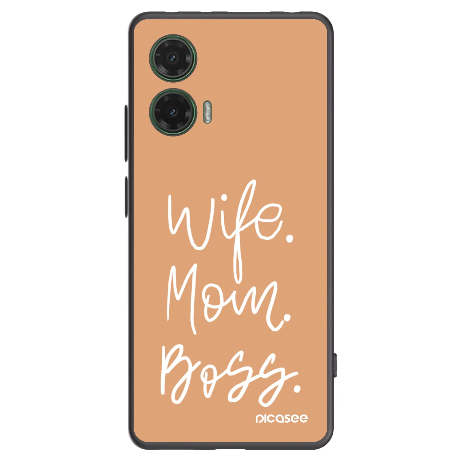 Picasee Μαύρη θήκη σιλικόνης για Motorola Moto G35 5G - Boss Mama