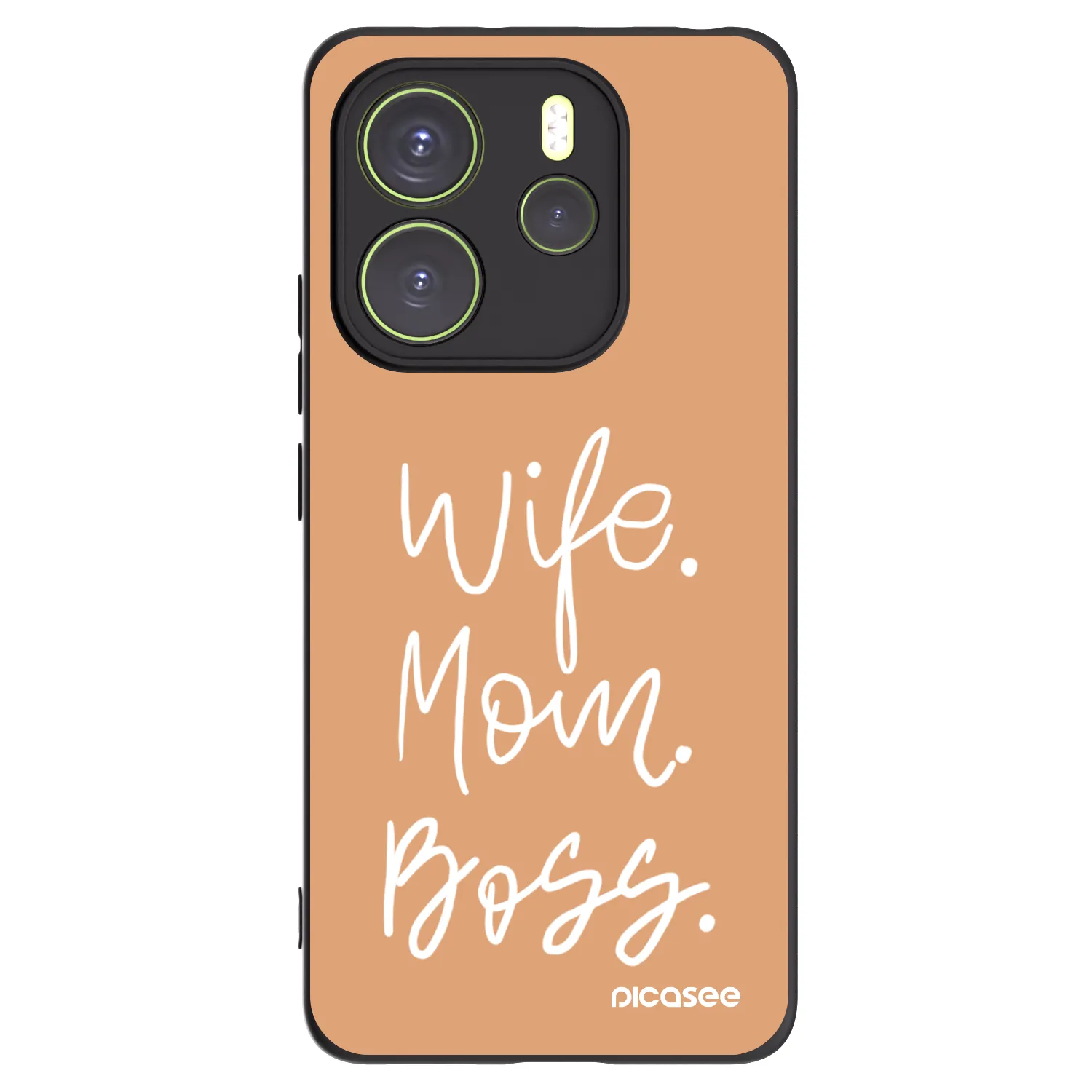 Picasee Μαύρη θήκη σιλικόνης για Xiaomi Redmi Note 14 4G - Boss Mama