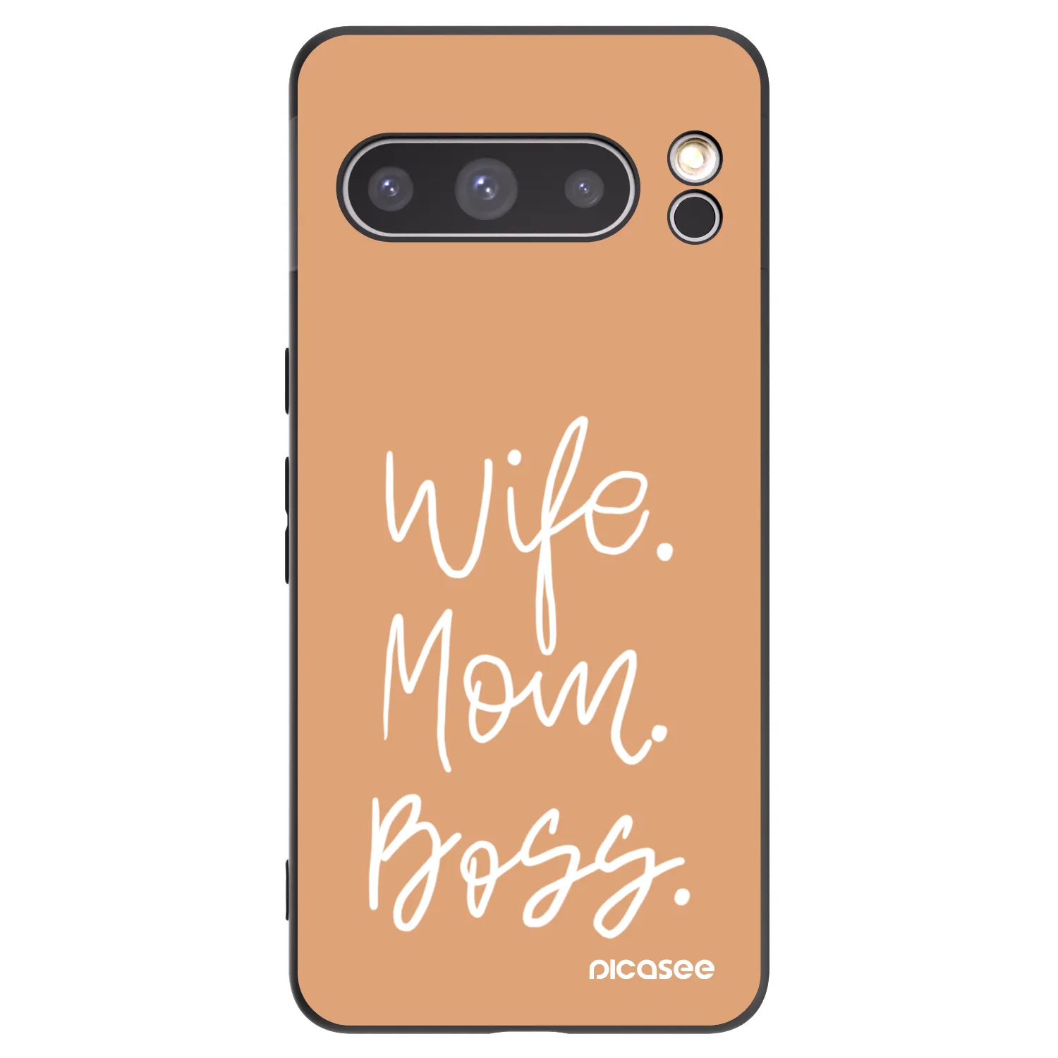 Picasee Μαύρη θήκη σιλικόνης για Google Pixel 8 Pro - Boss Mama