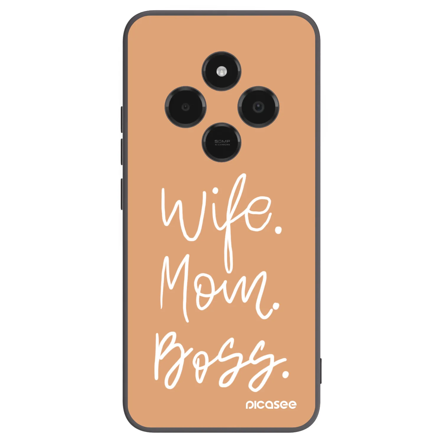 Picasee Μαύρη θήκη σιλικόνης για Xiaomi Poco C75 - Boss Mama