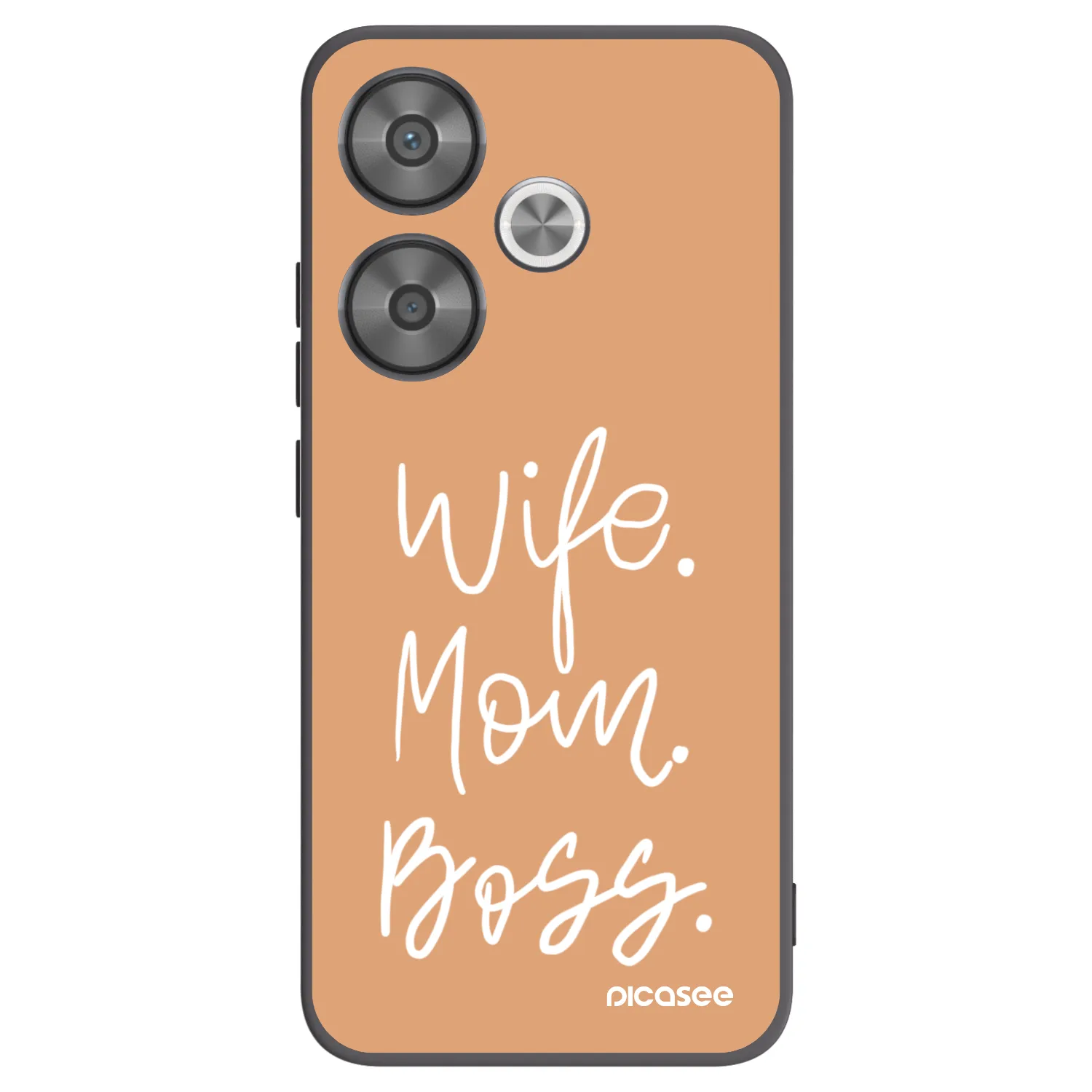 Picasee Μαύρη θήκη σιλικόνης για Xiaomi Poco F6 - Boss Mama