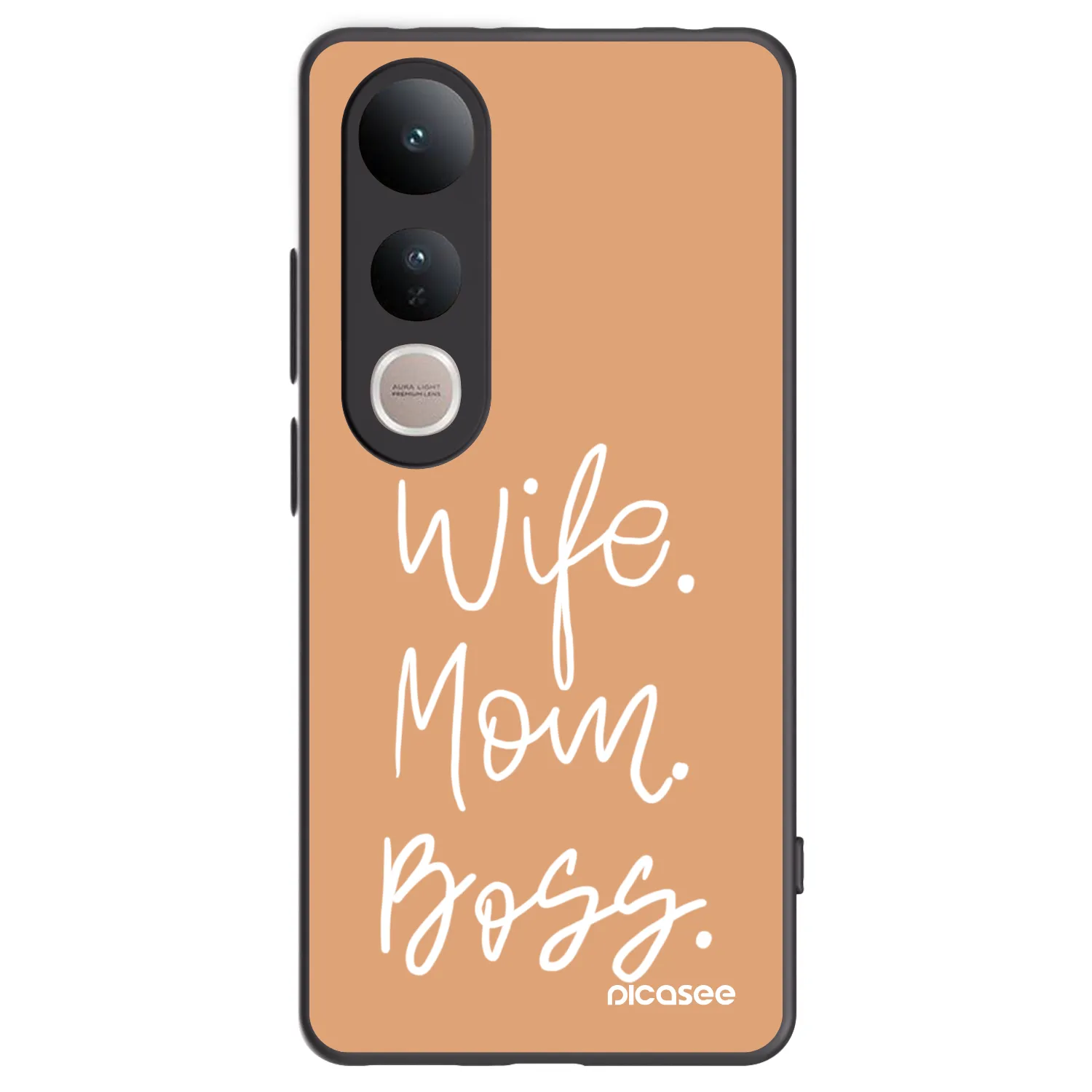 Picasee Μαύρη θήκη σιλικόνης για Vivo V50 Lite 5G - Boss Mama