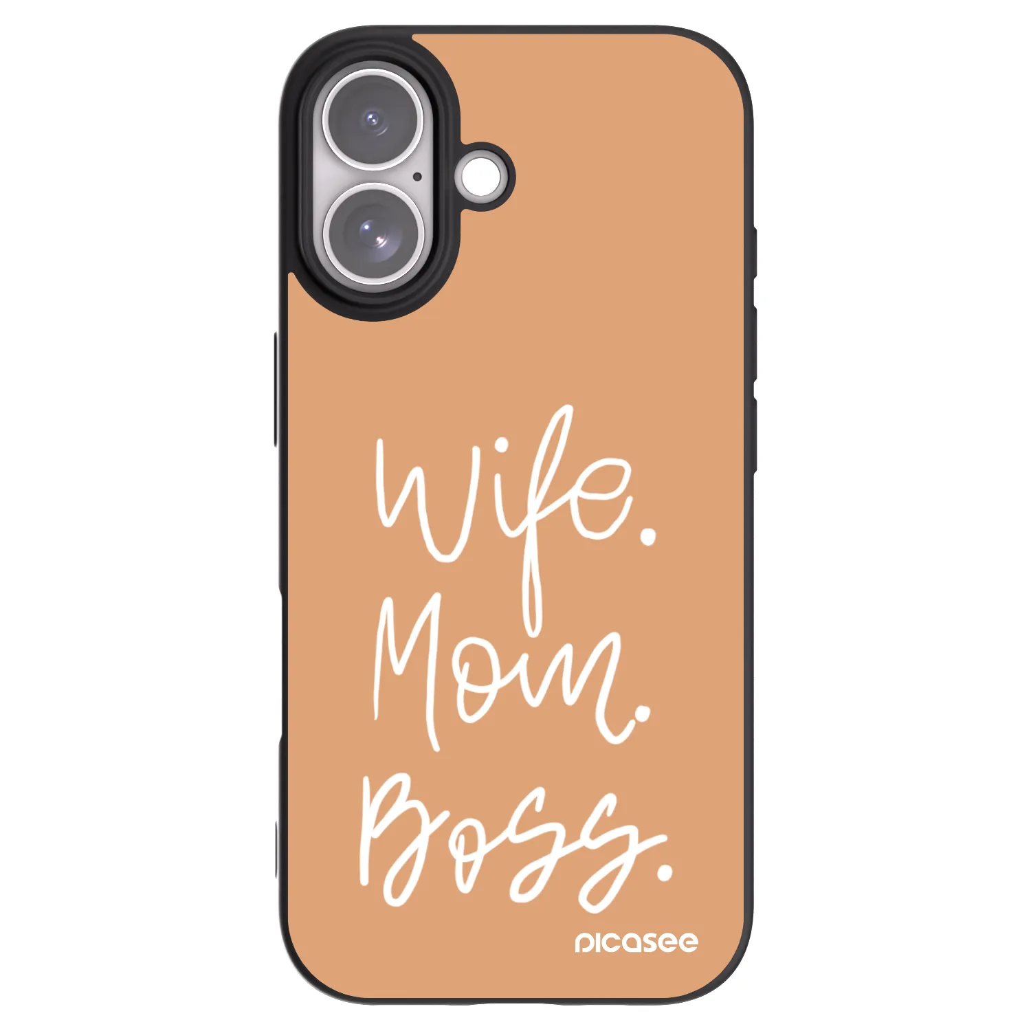 Picasee Μαύρη θήκη σιλικόνης για Apple iPhone 17 - Boss Mama