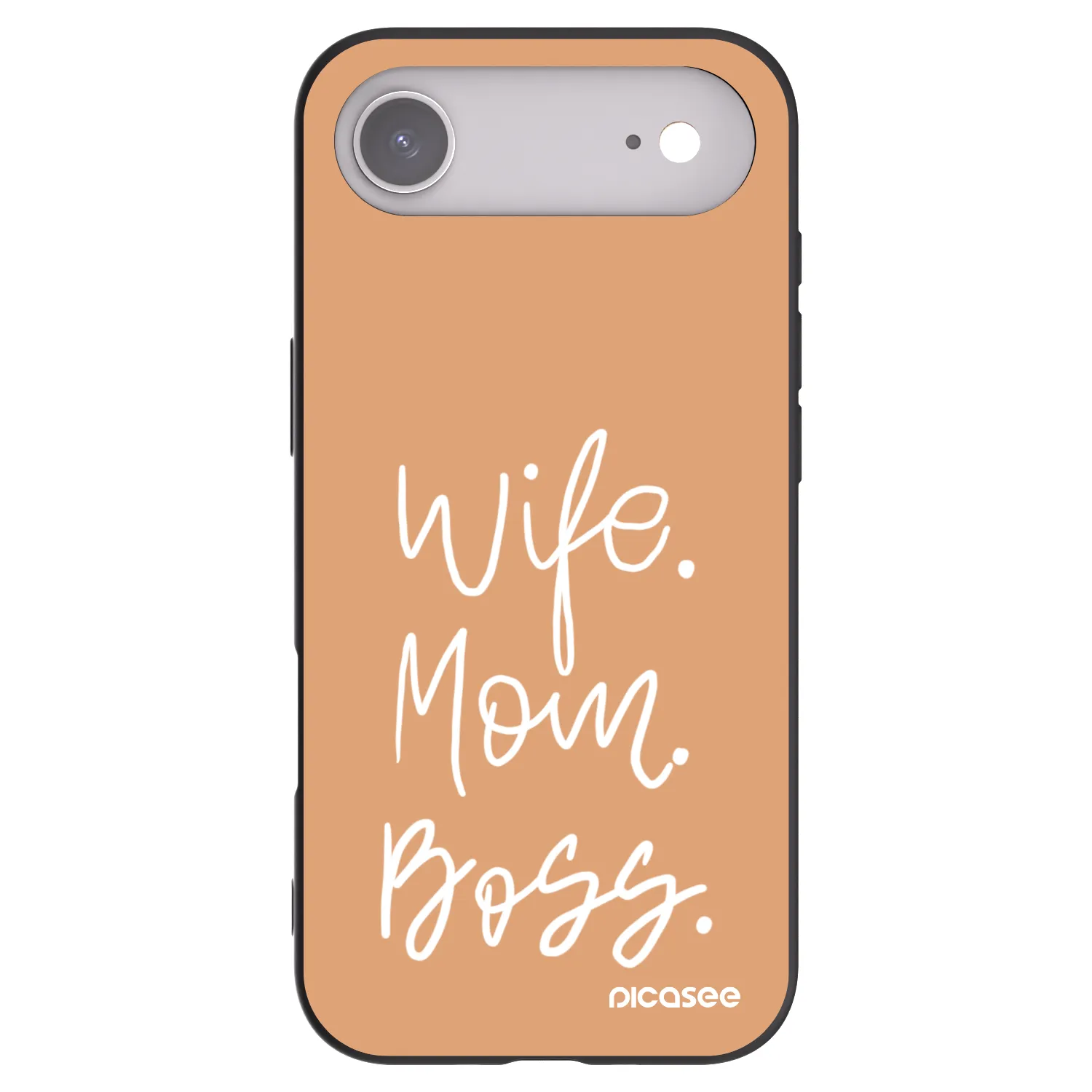 Picasee Μαύρη θήκη σιλικόνης για Apple iPhone Air - Boss Mama