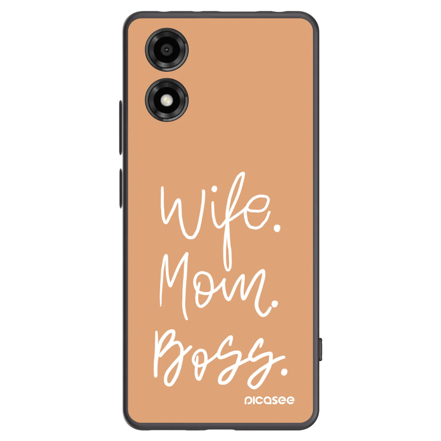 Picasee Μαύρη θήκη σιλικόνης για Motorola Moto E14 - Boss Mama