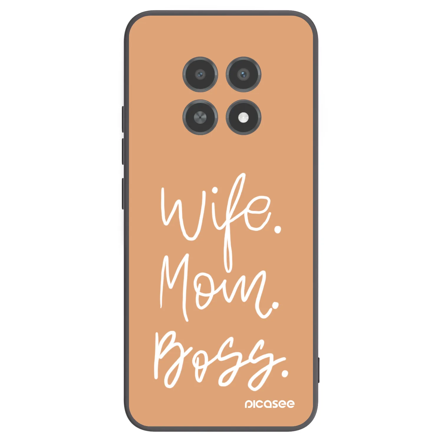 Picasee Μαύρη θήκη σιλικόνης για Realme 12X - Boss Mama