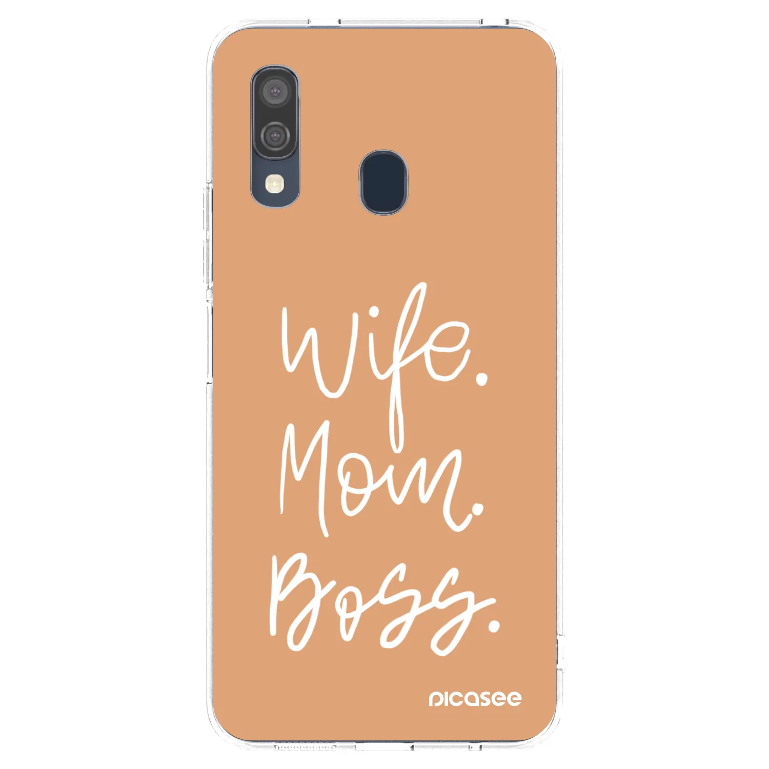 Picasee διαφανής θήκη σιλικόνης Samsung Galaxy A40 A405F - Boss Mama