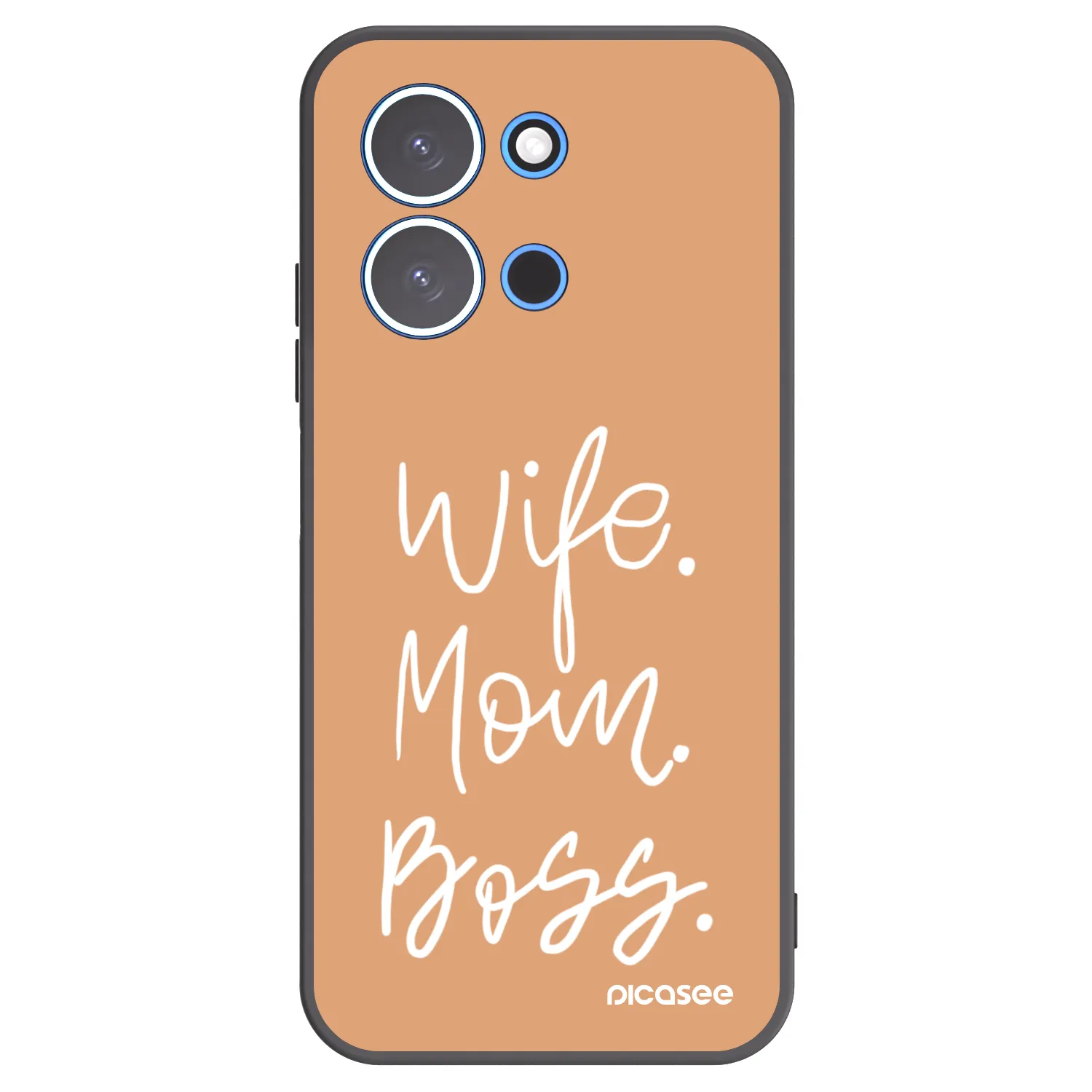 Picasee Μαύρη θήκη σιλικόνης για Xiaomi Redmi 15C 4G - Boss Mama