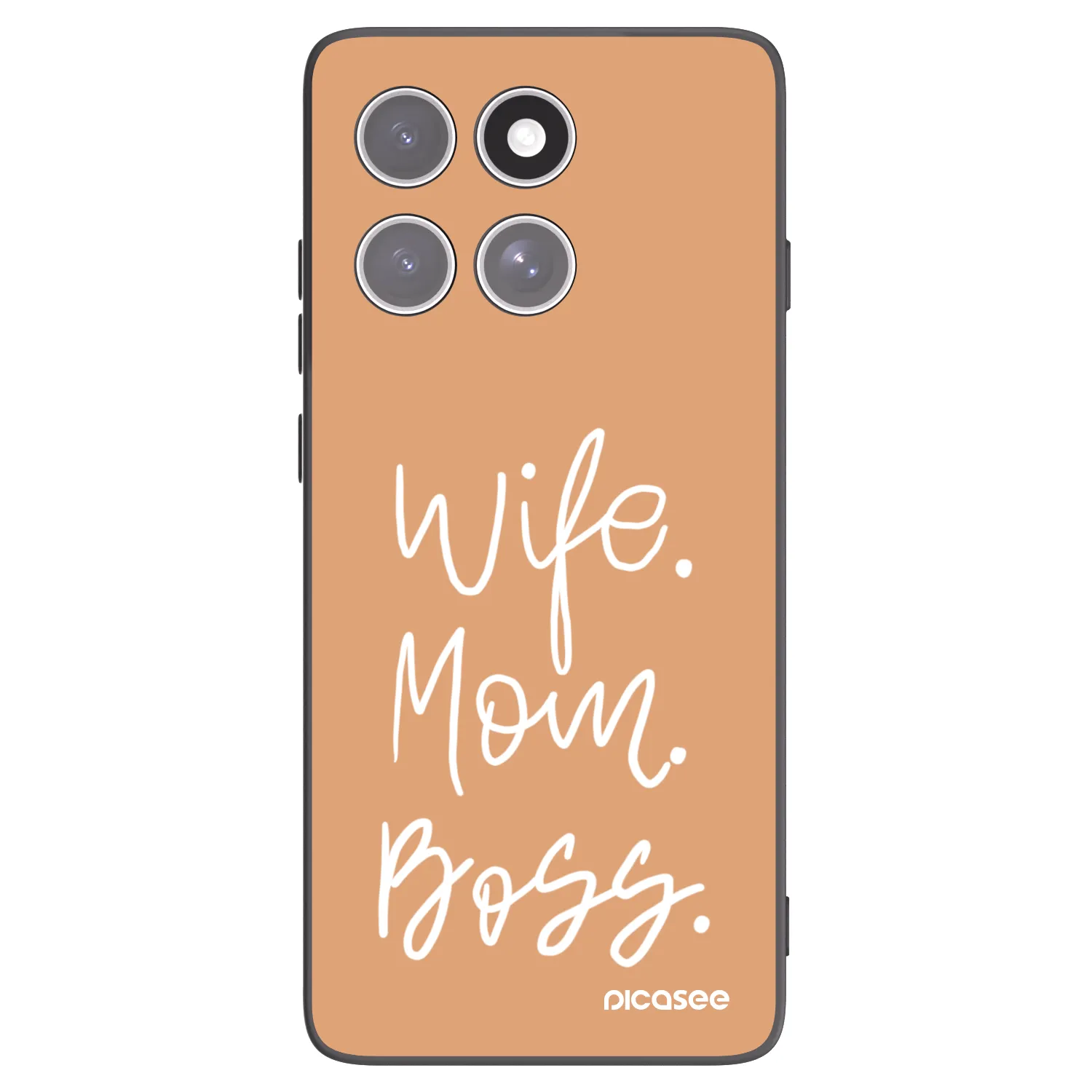 Picasee Μαύρη θήκη σιλικόνης για Motorola Edge 60 Fusion - Boss Mama