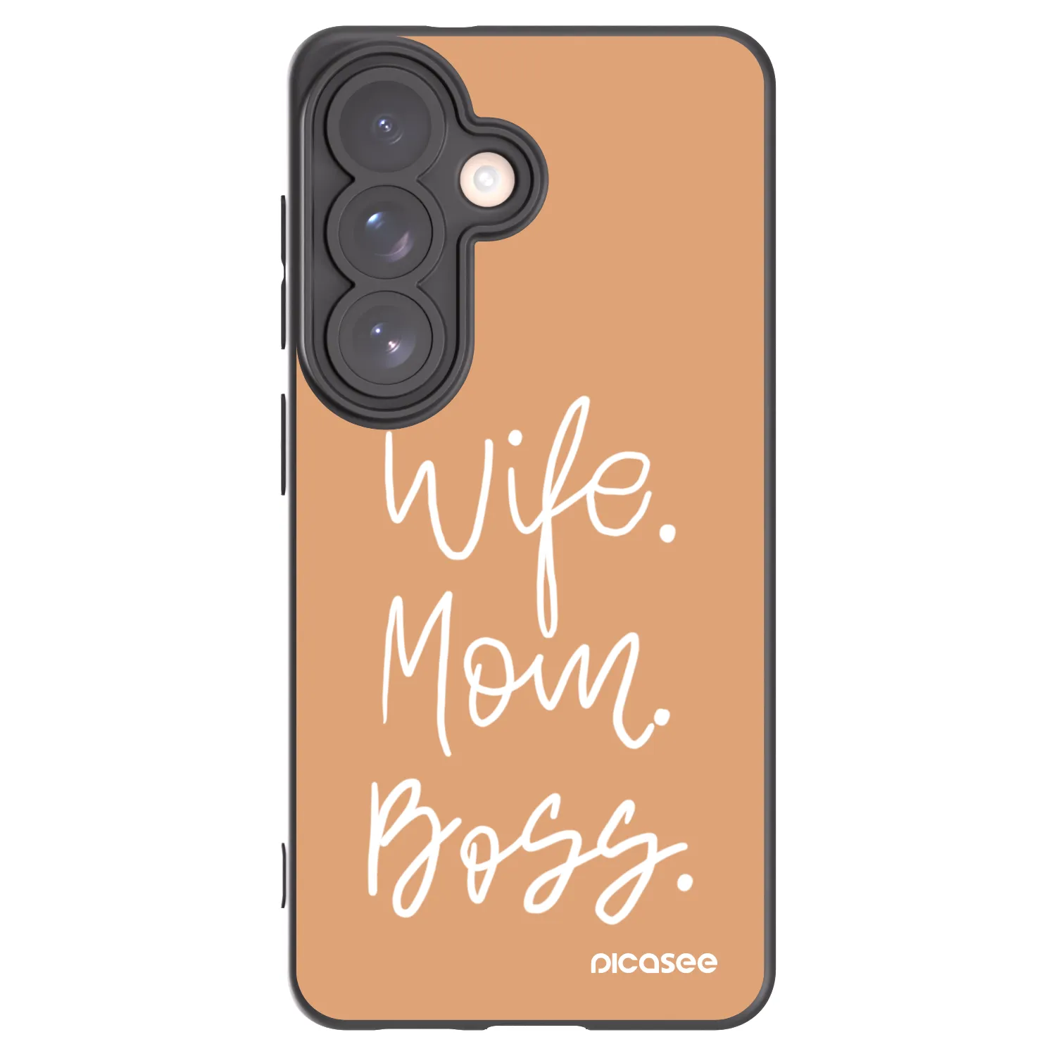 Picasee Μαύρη θήκη σιλικόνης για Samsung Galaxy S26 - Boss Mama