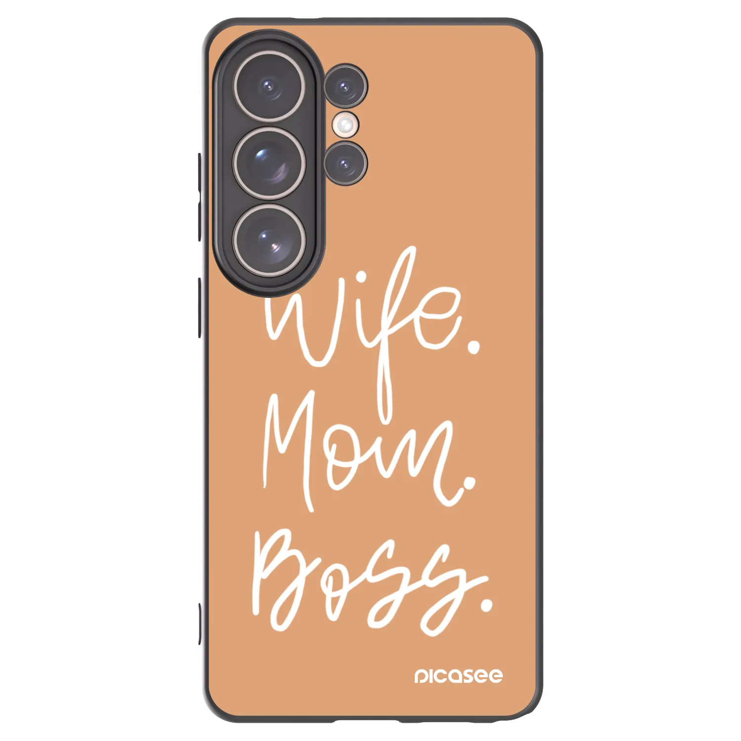 Picasee Μαύρη θήκη σιλικόνης για Samsung Galaxy S26 Ultra - Boss Mama