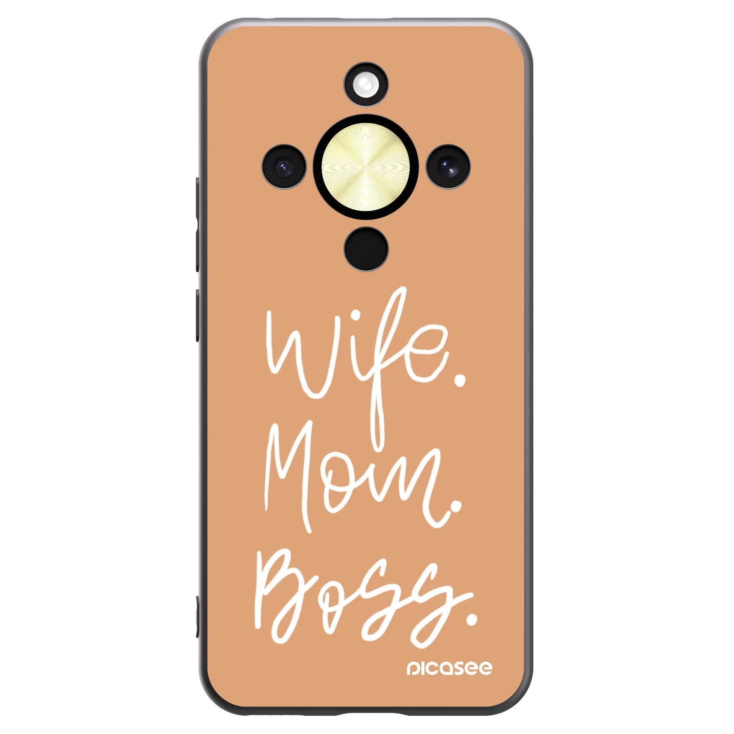 Picasee Μαύρη θήκη σιλικόνης για Honor Magic8 Lite 5G - Boss Mama