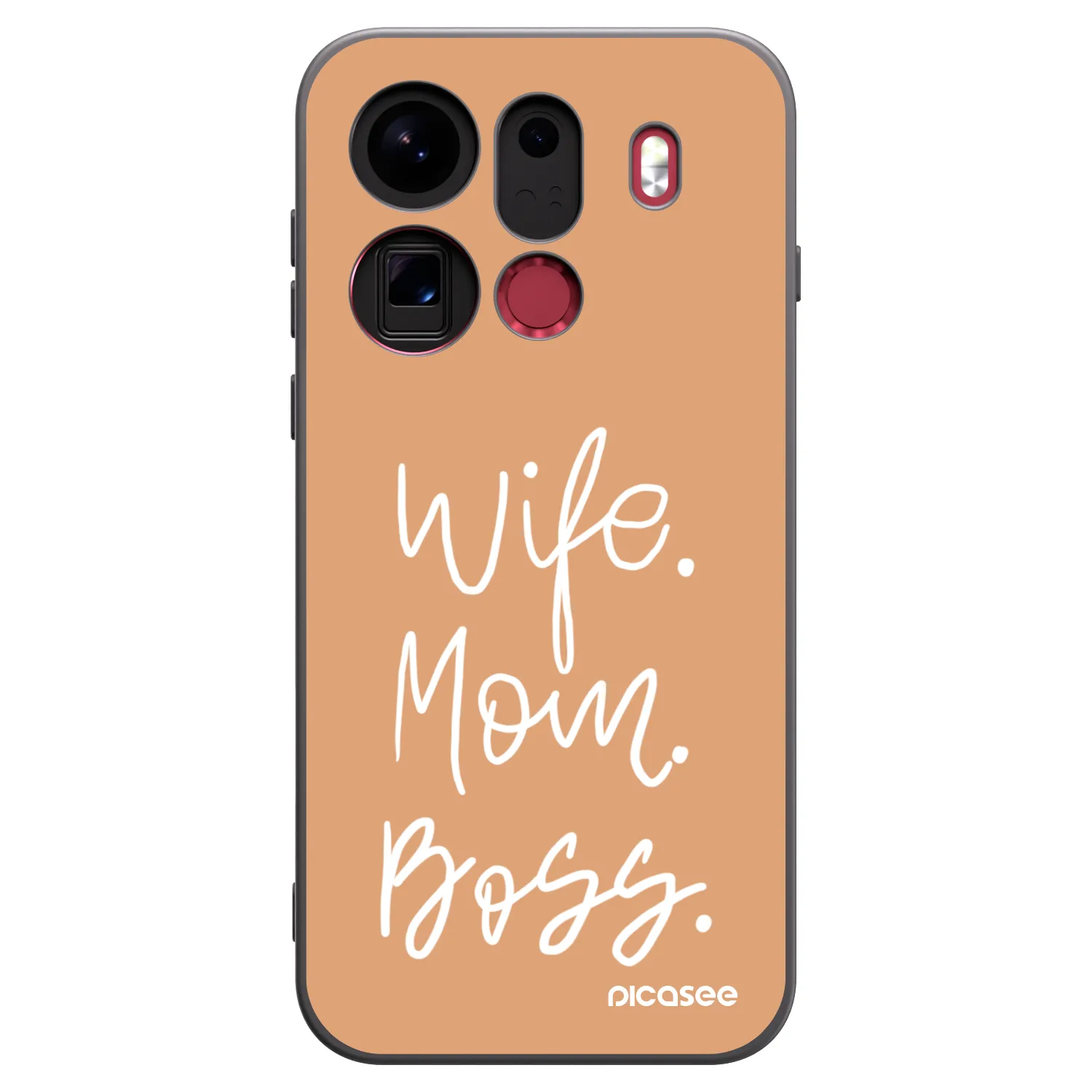 Picasee Μαύρη θήκη σιλικόνης για OPPO Find X9 Pro - Boss Mama