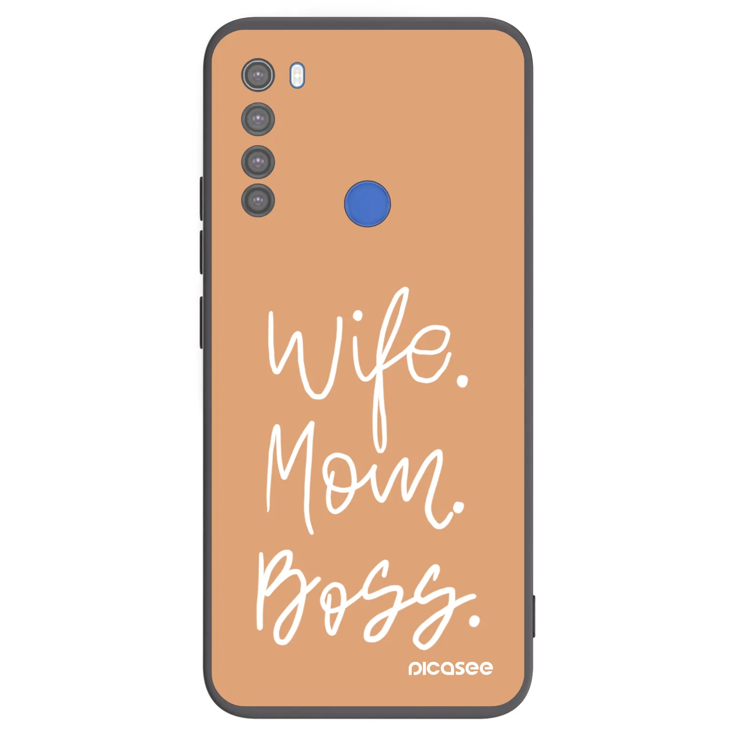 Picasee Μαύρη θήκη σιλικόνης για Xiaomi Redmi Note 8T - Boss Mama