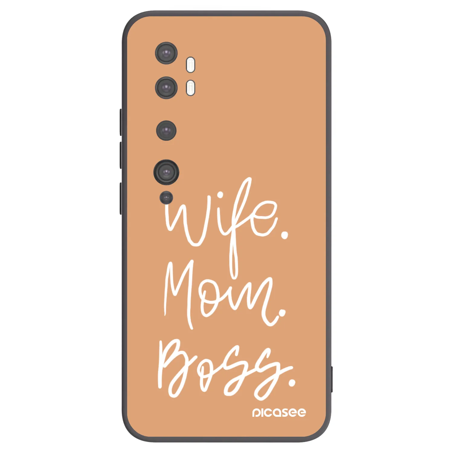 Picasee Μαύρη θήκη σιλικόνης για Xiaomi Mi Note 10 (Pro) - Boss Mama