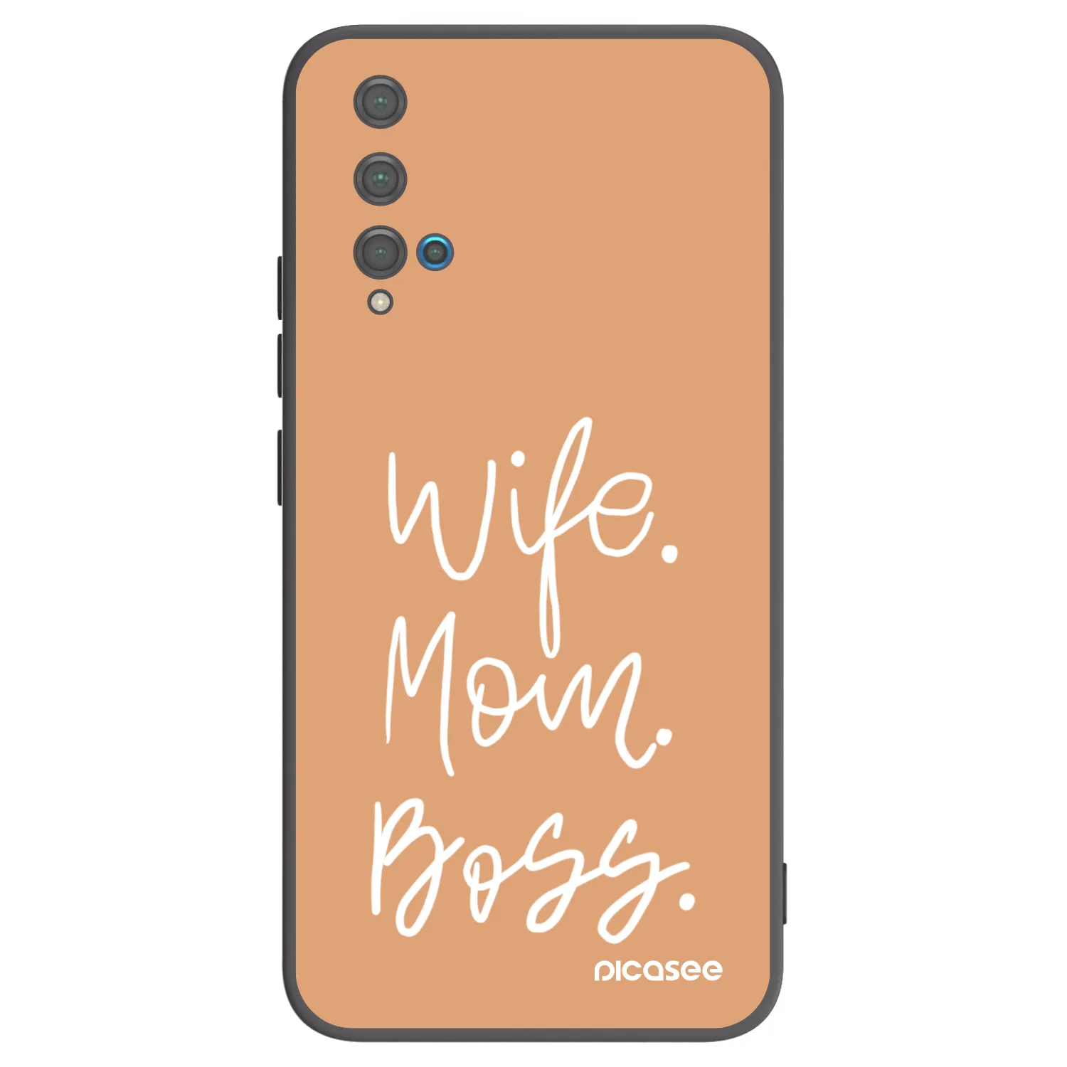 Picasee Μαύρη θήκη σιλικόνης για Huawei Nova 5T - Boss Mama