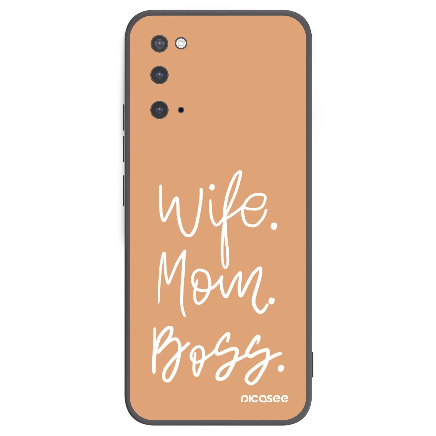 Picasee Μαύρη θήκη σιλικόνης για Samsung Galaxy S20 G980F - Boss Mama
