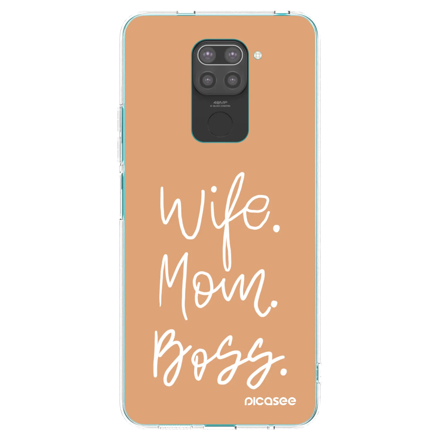 Picasee Μαύρη θήκη σιλικόνης για Xiaomi Redmi Note 9 - Boss Mama