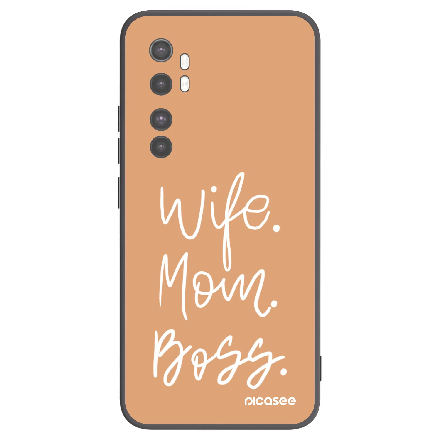 Picasee Μαύρη θήκη σιλικόνης για Xiaomi Mi Note 10 Lite - Boss Mama