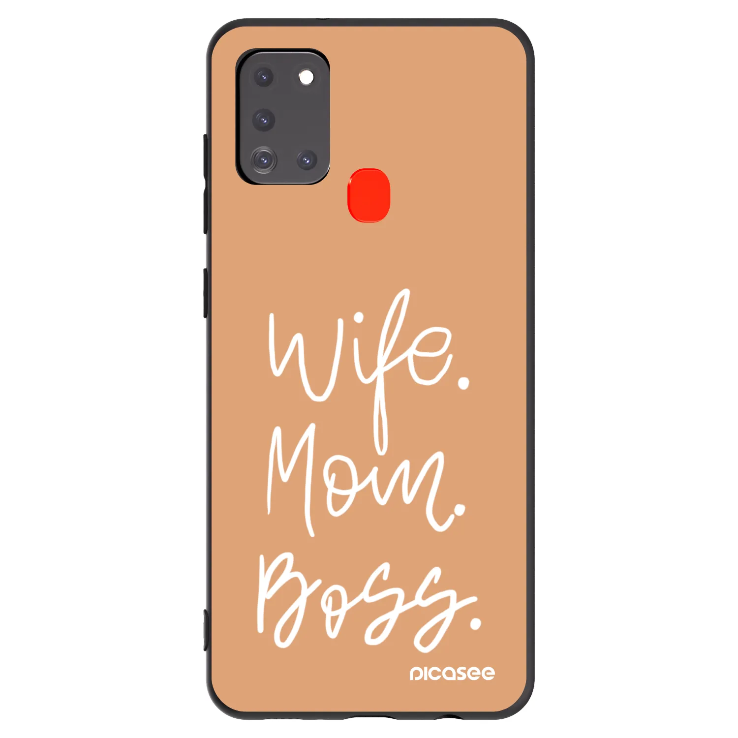 Picasee Μαύρη θήκη σιλικόνης για Samsung Galaxy A21s - Boss Mama