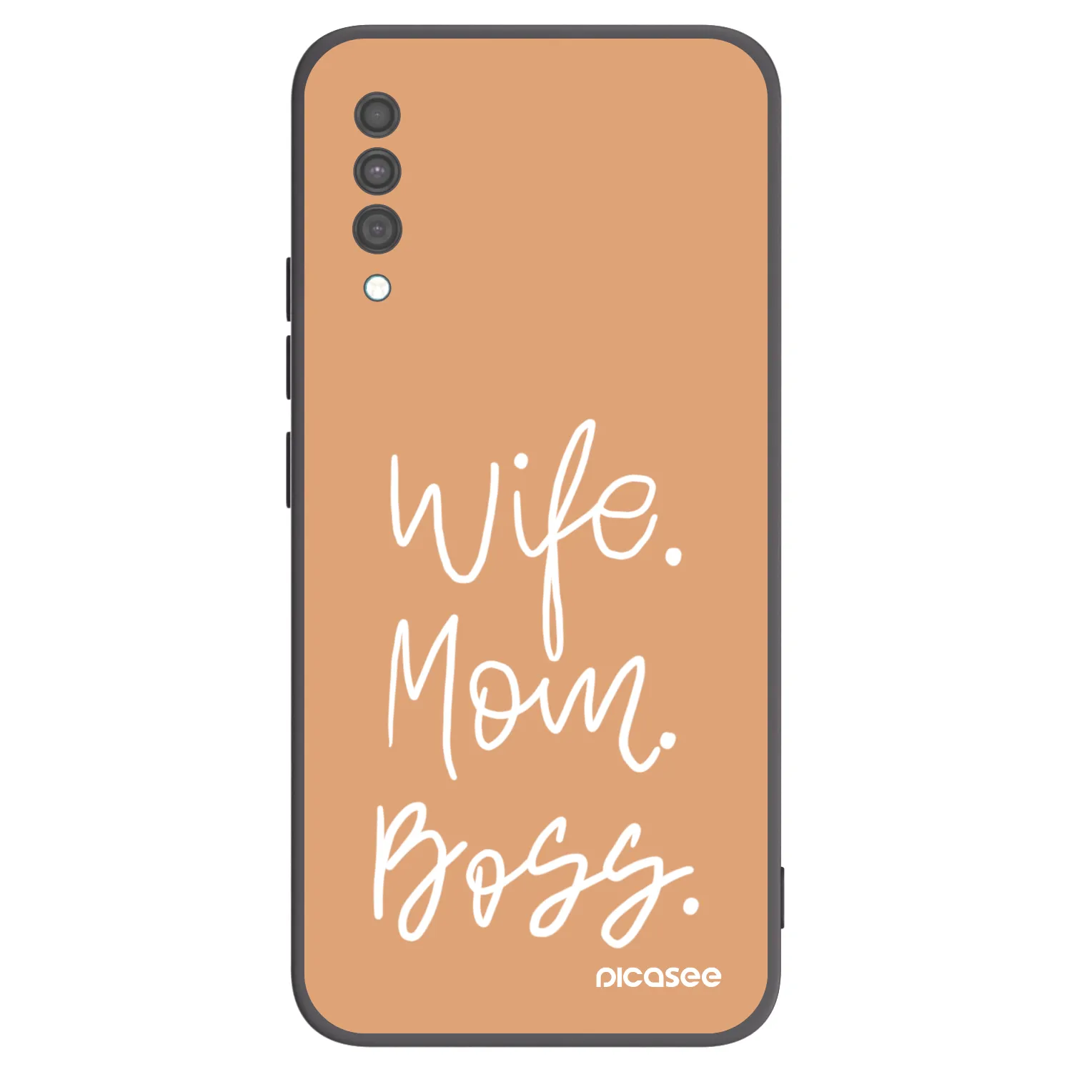 Picasee Μαύρη θήκη σιλικόνης για Samsung Galaxy A30s A307F - Boss Mama