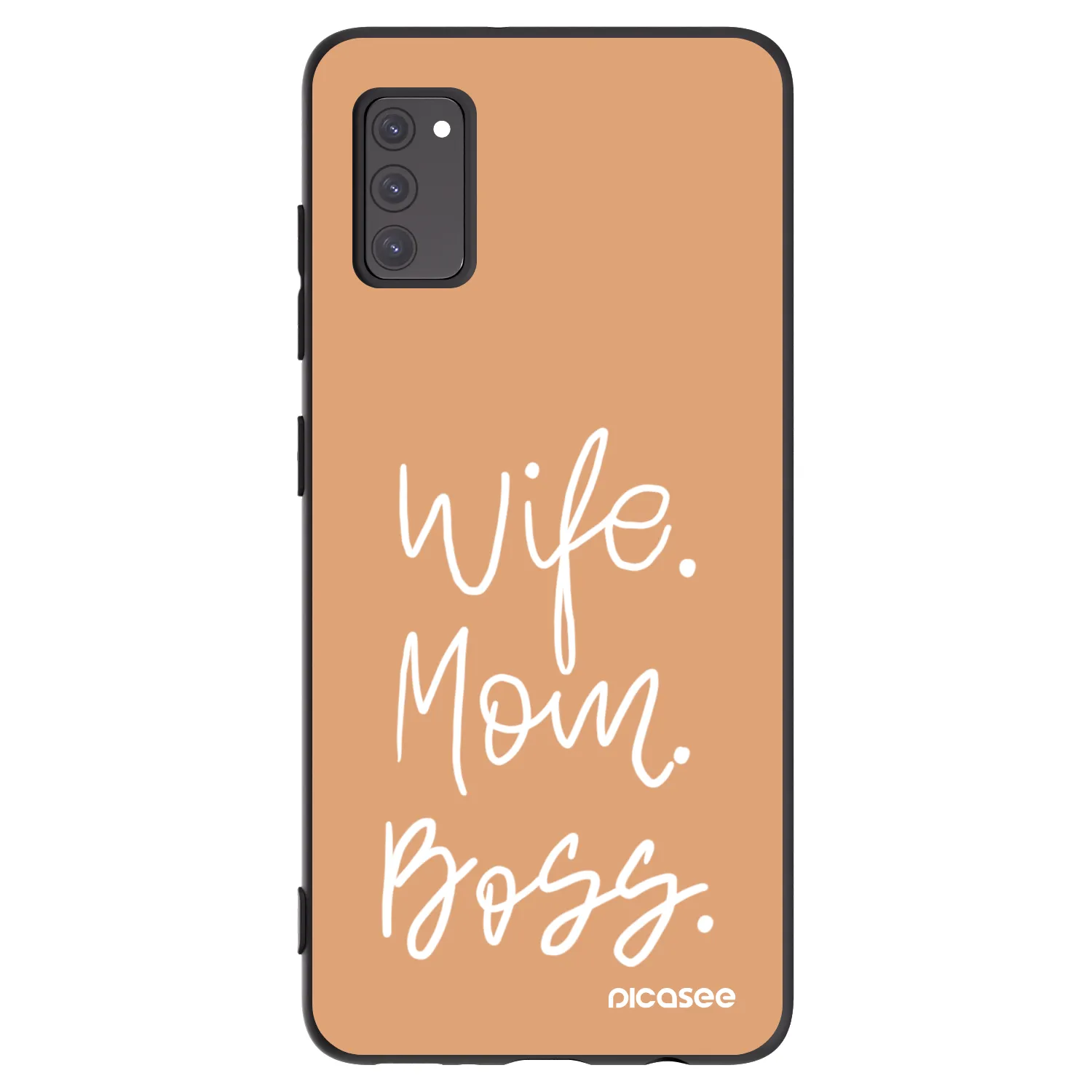 Picasee Μαύρη θήκη σιλικόνης για Samsung Galaxy A41 A415F - Boss Mama