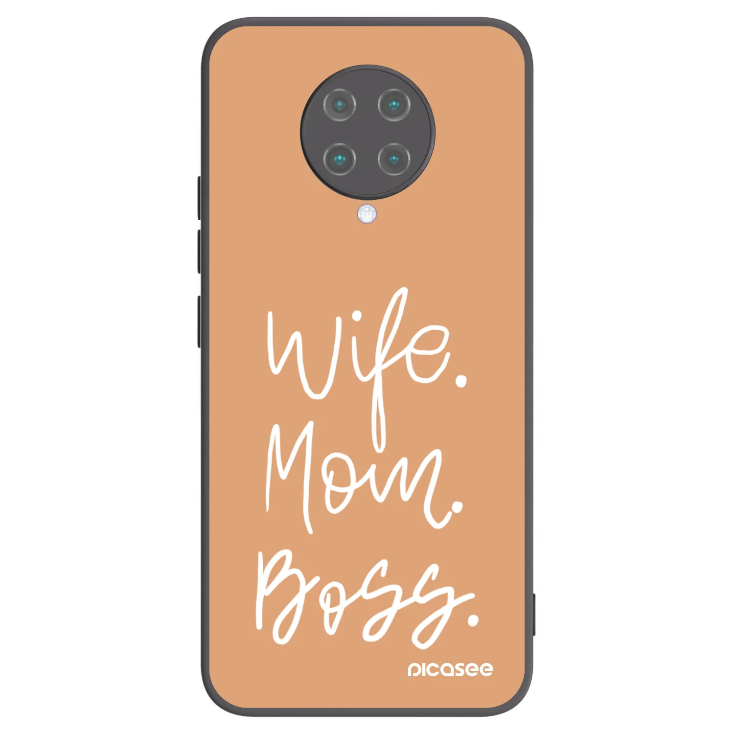 Picasee Μαύρη θήκη σιλικόνης για Xiaomi Poco F2 Pro - Boss Mama