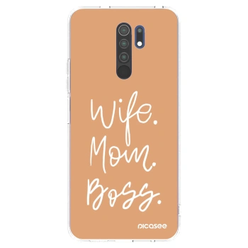 Picasee διαφανής θήκη σιλικόνης Xiaomi Redmi 9 - Boss Mama