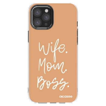 Picasee διαφανής θήκη σιλικόνης Apple iPhone 12 Pro Max - Boss Mama