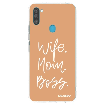 Picasee διαφανής θήκη σιλικόνης Samsung Galaxy M11 - Boss Mama