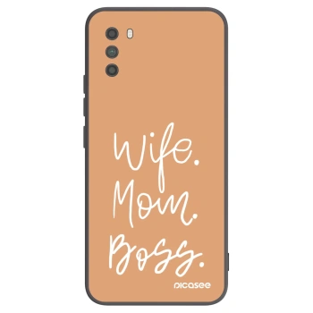 Picasee Μαύρη θήκη σιλικόνης για Xiaomi Poco M3 - Boss Mama