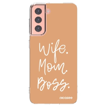 Picasee διαφανής θήκη σιλικόνης Samsung Galaxy S21 5G G991B - Boss Mama