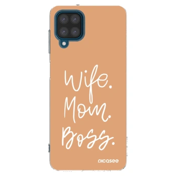 Picasee διαφανής θήκη σιλικόνης Samsung Galaxy A12 A125F - Boss Mama