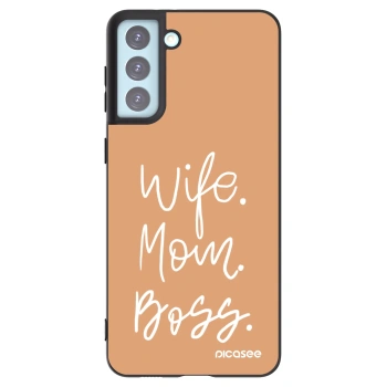 Picasee Μαύρη θήκη σιλικόνης για Samsung Galaxy S21+ 5G G996F - Boss Mama