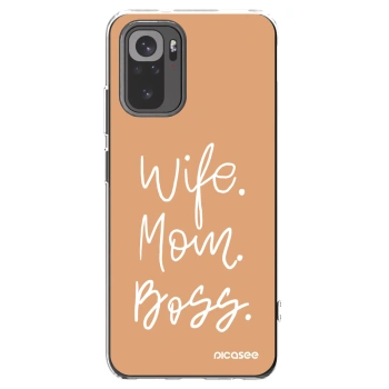 Picasee διαφανής θήκη σιλικόνης Xiaomi Redmi Note 10 - Boss Mama