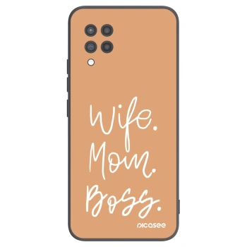 Picasee Μαύρη θήκη σιλικόνης για Samsung Galaxy A42 A426B - Boss Mama