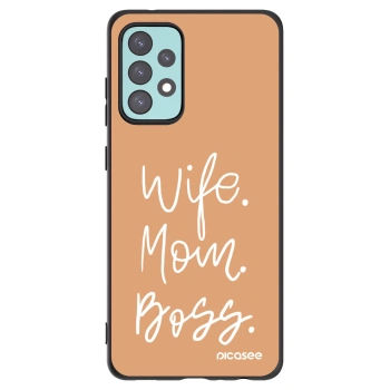 Picasee Μαύρη θήκη σιλικόνης για Samsung Galaxy A72 A725F - Boss Mama