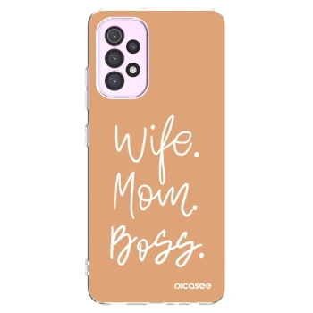 Picasee διαφανής θήκη σιλικόνης Samsung Galaxy A32 5G A326B - Boss Mama