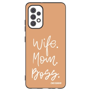 Picasee Μαύρη θήκη σιλικόνης για Samsung Galaxy A32 5G A326B - Boss Mama