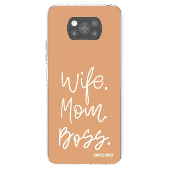 Picasee Μαύρη θήκη σιλικόνης για Xiaomi Poco X3 Pro - Boss Mama