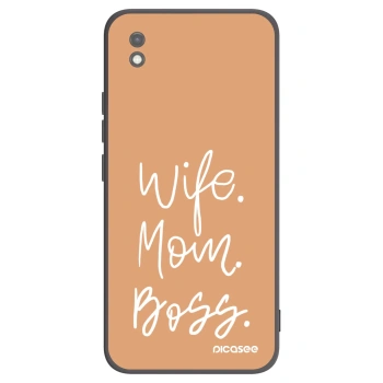 Picasee Μαύρη θήκη σιλικόνης για Xiaomi Redmi 9AT - Boss Mama