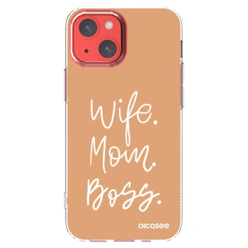 Picasee διαφανής θήκη σιλικόνης Apple iPhone 13 mini - Boss Mama