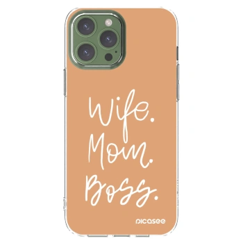 Picasee διαφανής θήκη σιλικόνης Apple iPhone 13 Pro Max - Boss Mama