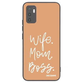 Picasee Μαύρη θήκη σιλικόνης για Xiaomi Redmi Note 10 5G - Boss Mama